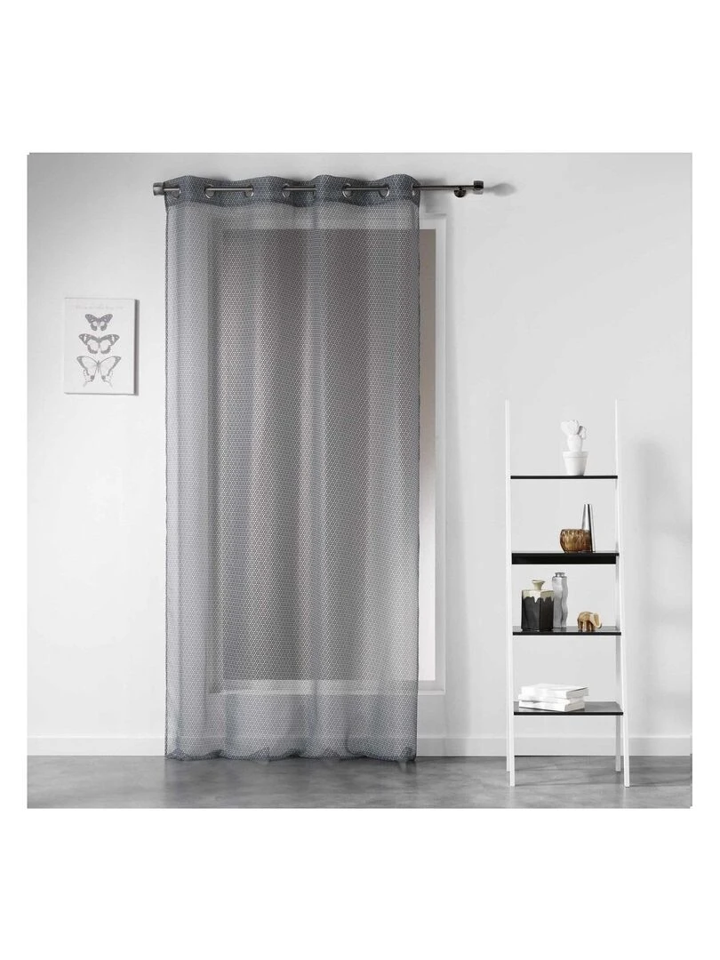 Panneau a oeillets rideau Voile Collection Galactic gris anthracite