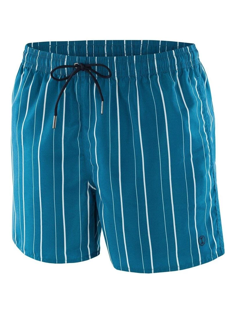 Maillot de bain short à rayures Egée   Bleu