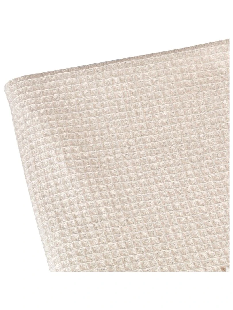 Plaid en nid d'abeille Blanc cassé