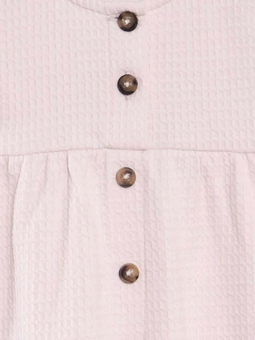 Robe en nid d'abeilles   Rose