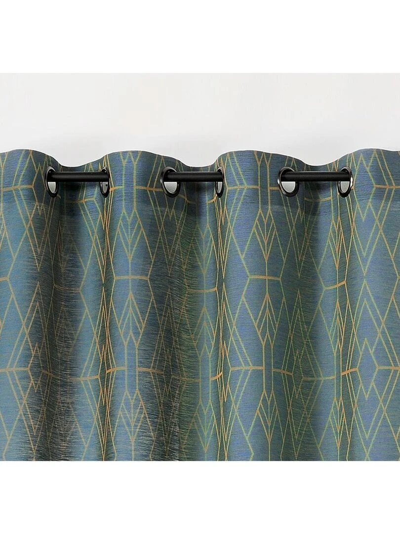 Voilage à tendance géométrique   Vert olive