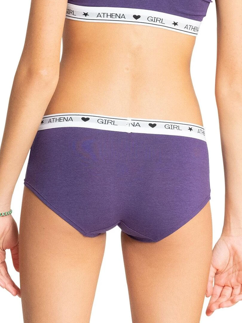 Lot de 2 boxers fille Coton Ultra Doux   Fille   Blanc Violet