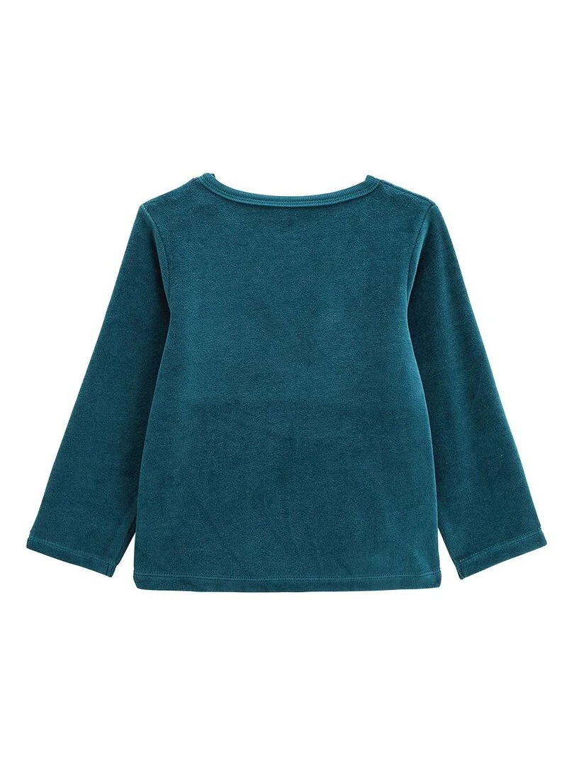 Pyjama bébé 2 pièces en velours Borneo   Bleu