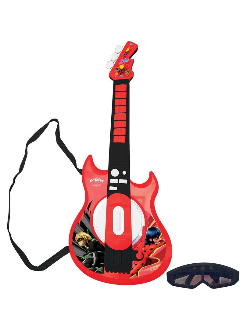 Guitare Électronique Lumineuse Miraculous Avec Lunettes Équipées D'un Micro   N/A
