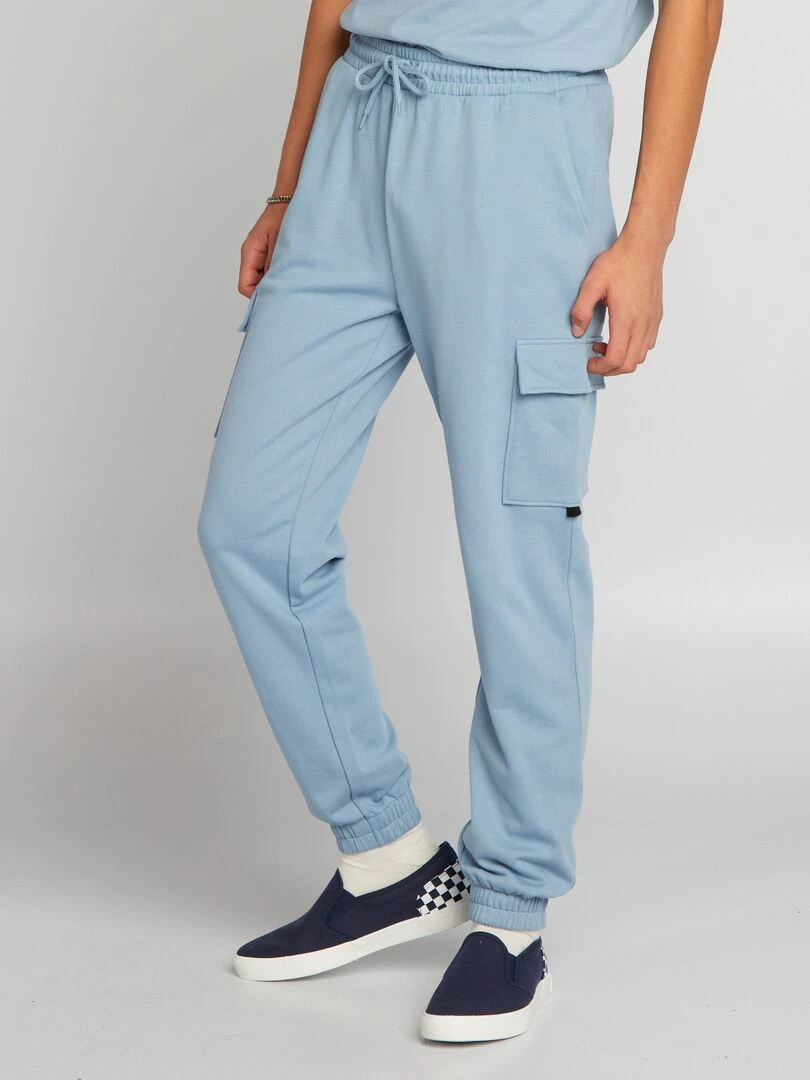 Pantalon de jogging style cargo Bleu ciel