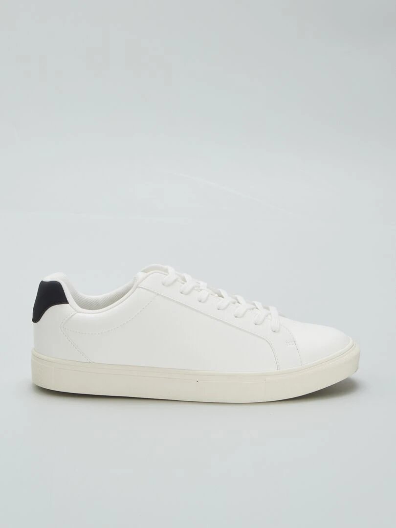 Baskets basses texturées blanc