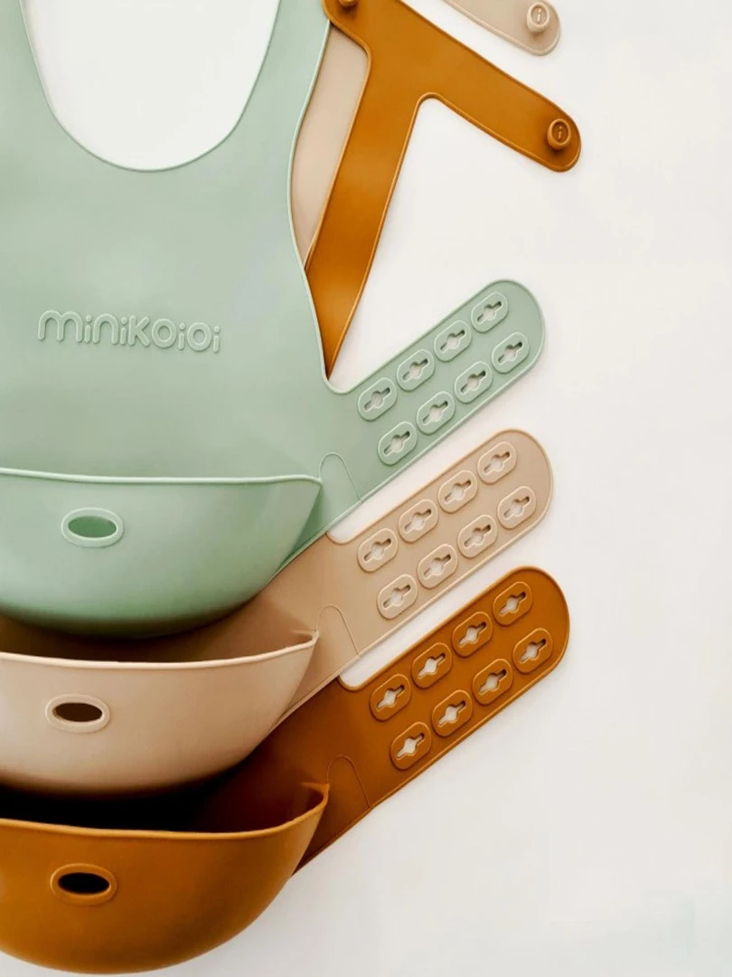 Bavoir Récupérateur En Silicone   Orange