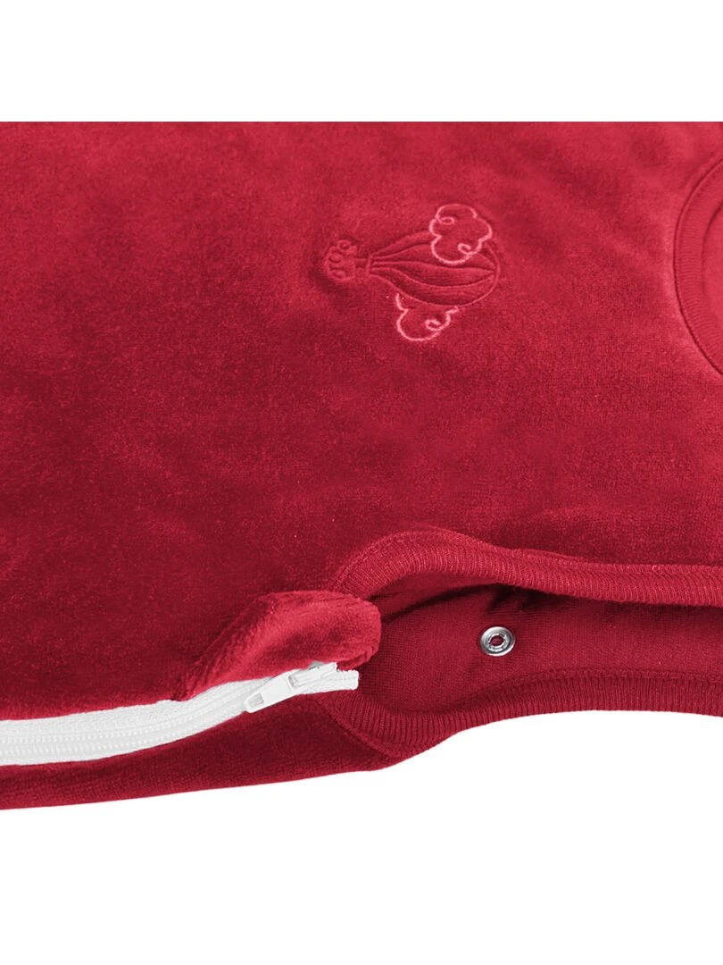 Gigoteuse évolutive 3 6 mois en Velours & Coton Bio Cerise   Bordeaux