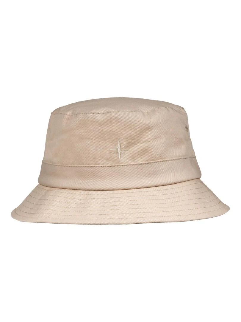 Bob mixte uni brodé Beige Beige