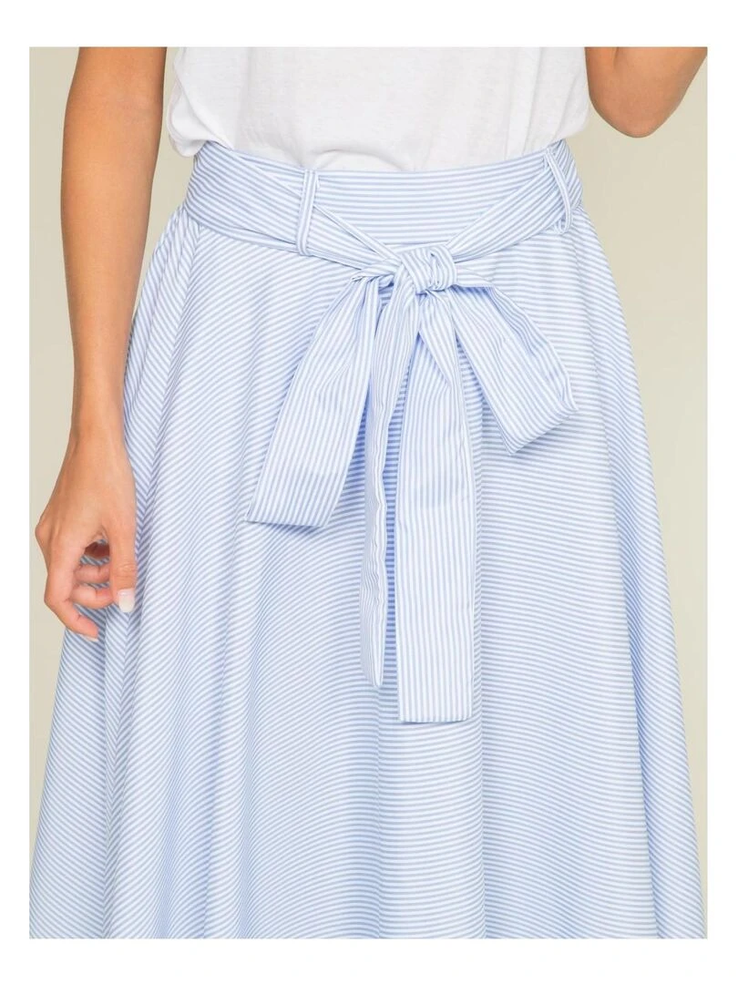 Jupe longue rayée XAYURE   Bleu