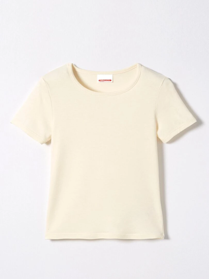 T shirt manches courtes microfibre Thermolactyl Sensitive Damart Blanc
