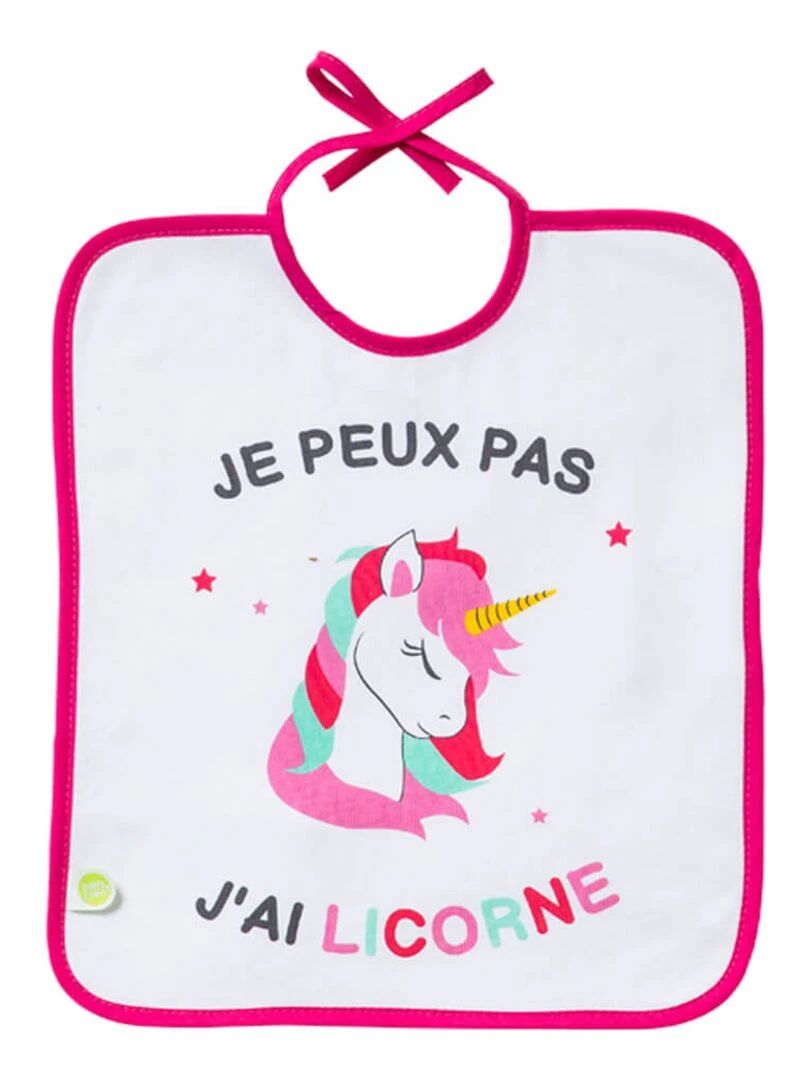 Lot de 3 bavoirs Danse Patin Poney 6 mois Rose