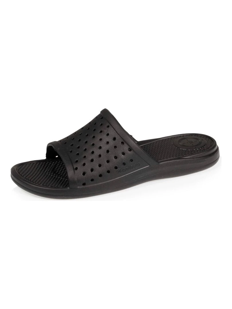 Mules claquettes Femme ajourées Noir   Noir