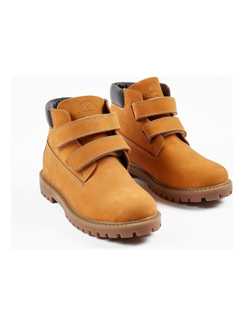 Bottes avec Fermetures à Scratch pour Garçon ROYALS OFF DUTY Beige foncé