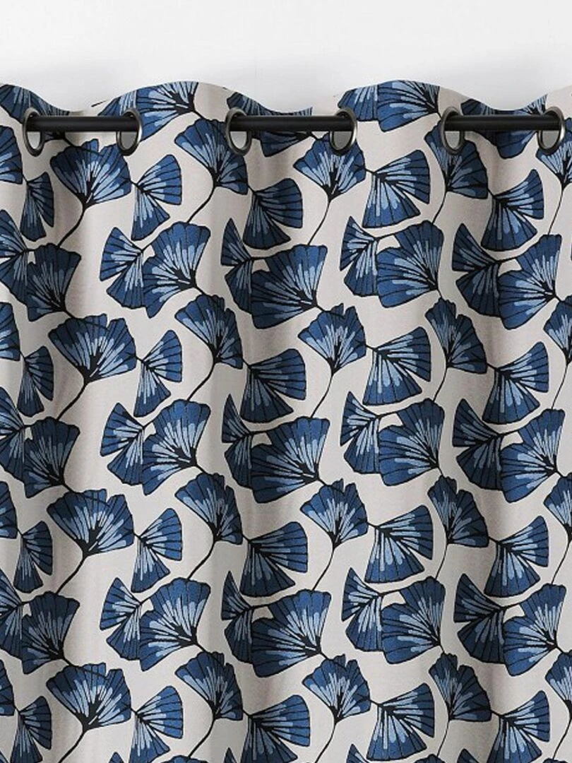 Rideau jacquard Biloba   Bleu