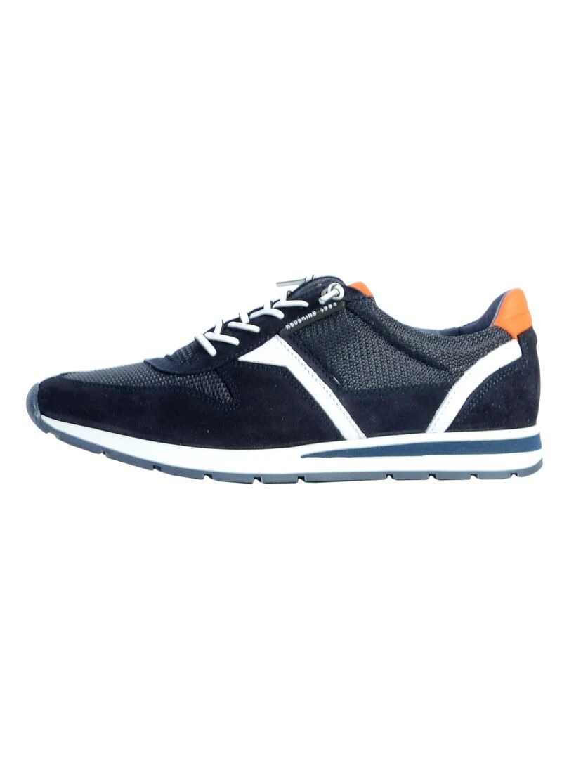 Basket Cuir Redskins Smith Bleu