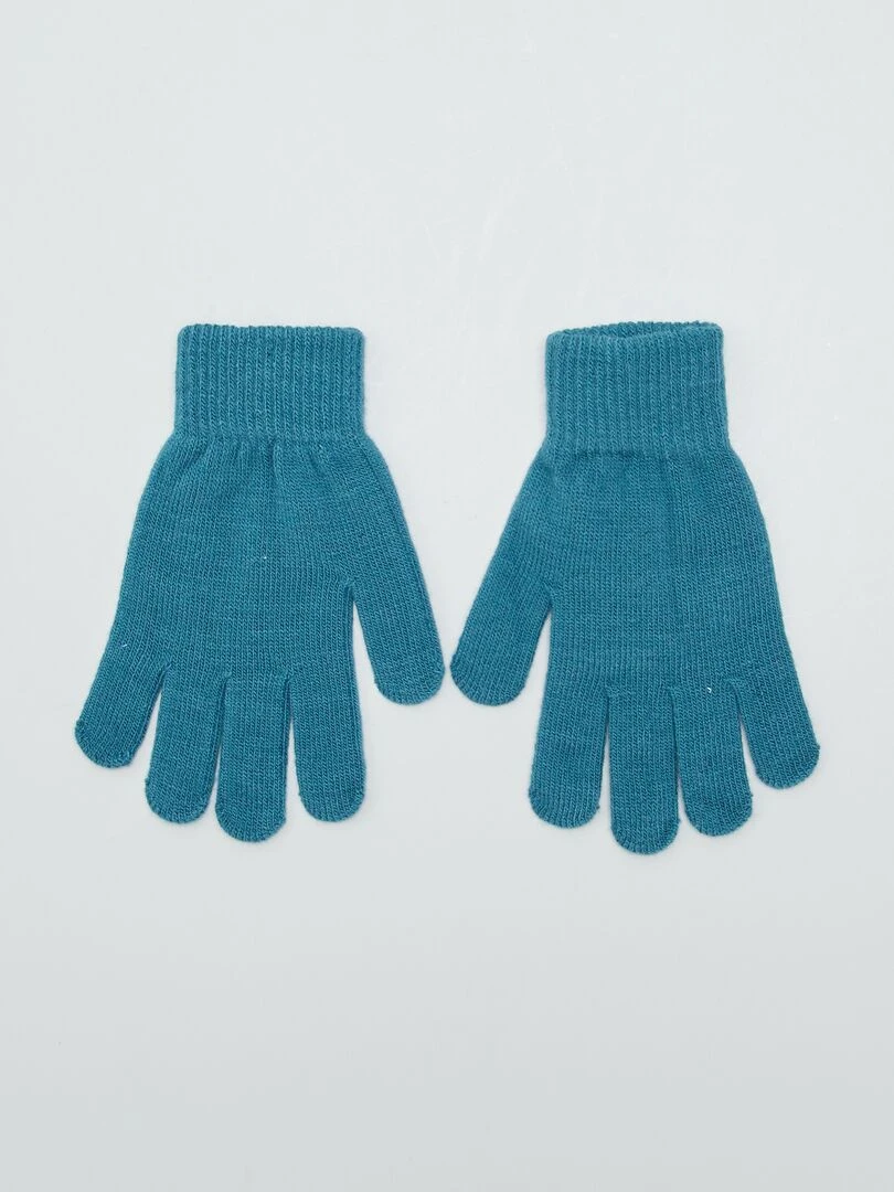 Lot de 2 paires de gants   Bleu/Vert