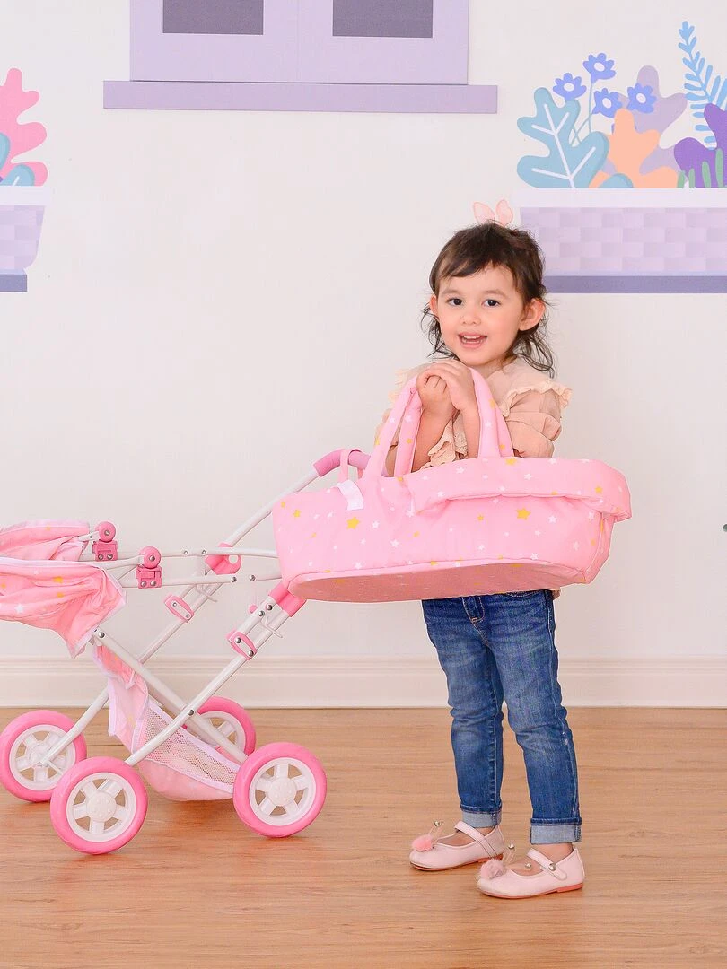 Olivia's Little World 'Twinkle Stars' Délux Poupée Poussette Rose OL 00011   N/A