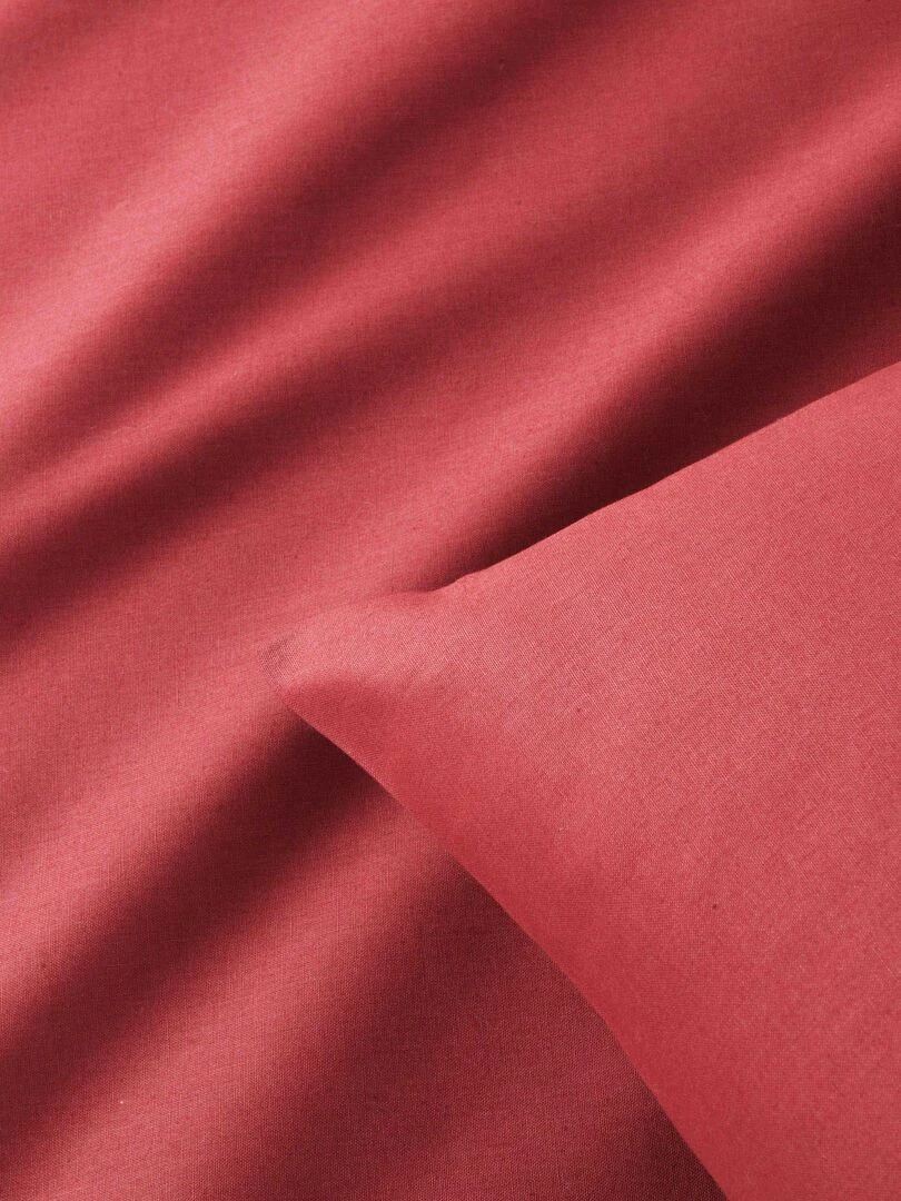 Drap plat pour lit bébé 100% coton Bio   'P'tit Basile'   Rouge bordeaux