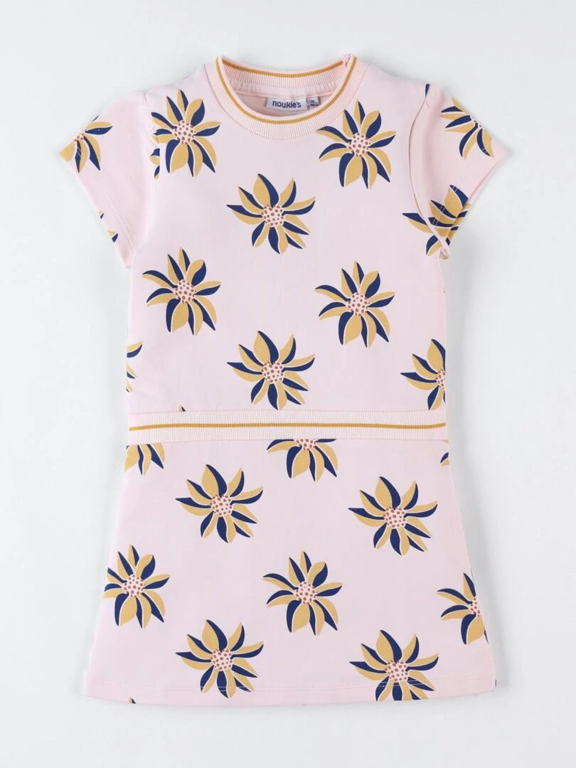 Robe imprimé soleil en molleton  clair   Noukie's   Rose
