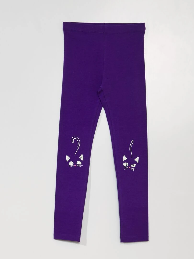 Legging long 'chat'   Halloween   Violet