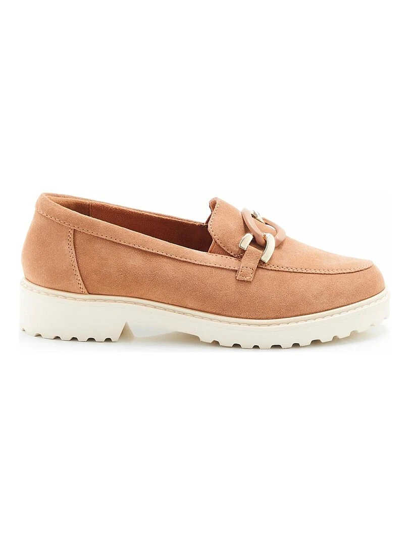 Mocassins crantés avec chaînette Amortyl   Damart   Camel