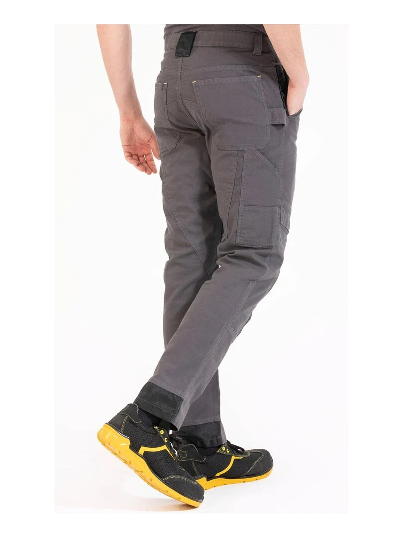 Pantalon coupe charpentier avec ouverture pour insertion de genouillères HARDY 'Rica Lewis' gris anthracite