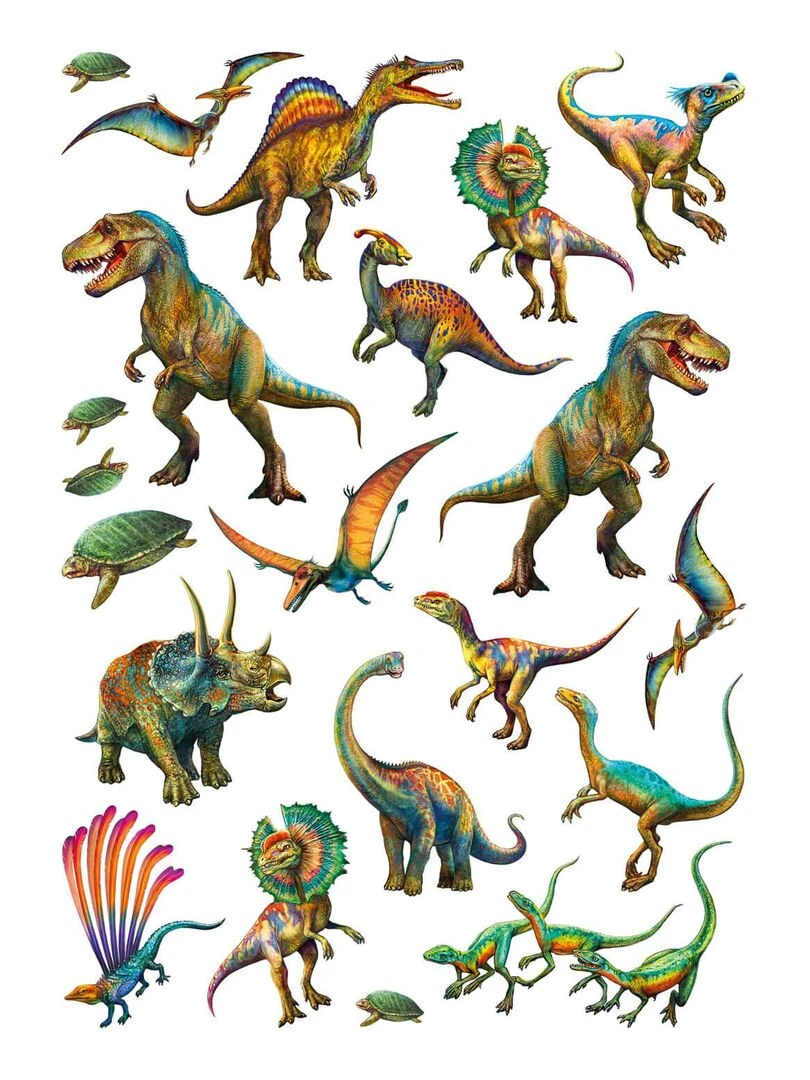 Puzzle 150 pièces : Dinos sauvages  avec tatouages   N/A