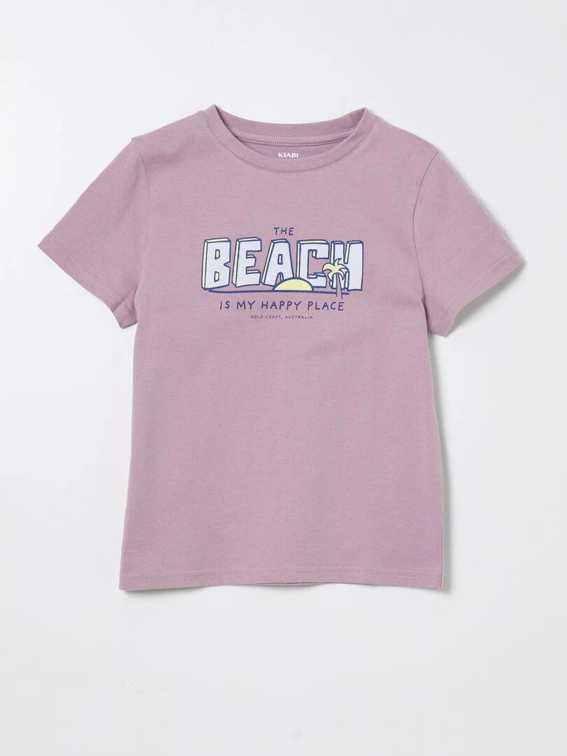 T shirt à col rond et manches courtes VIOLET