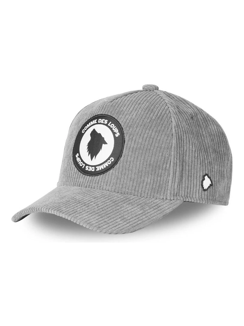 Casquette uni en velours Velvet Comme Des Loups Gris