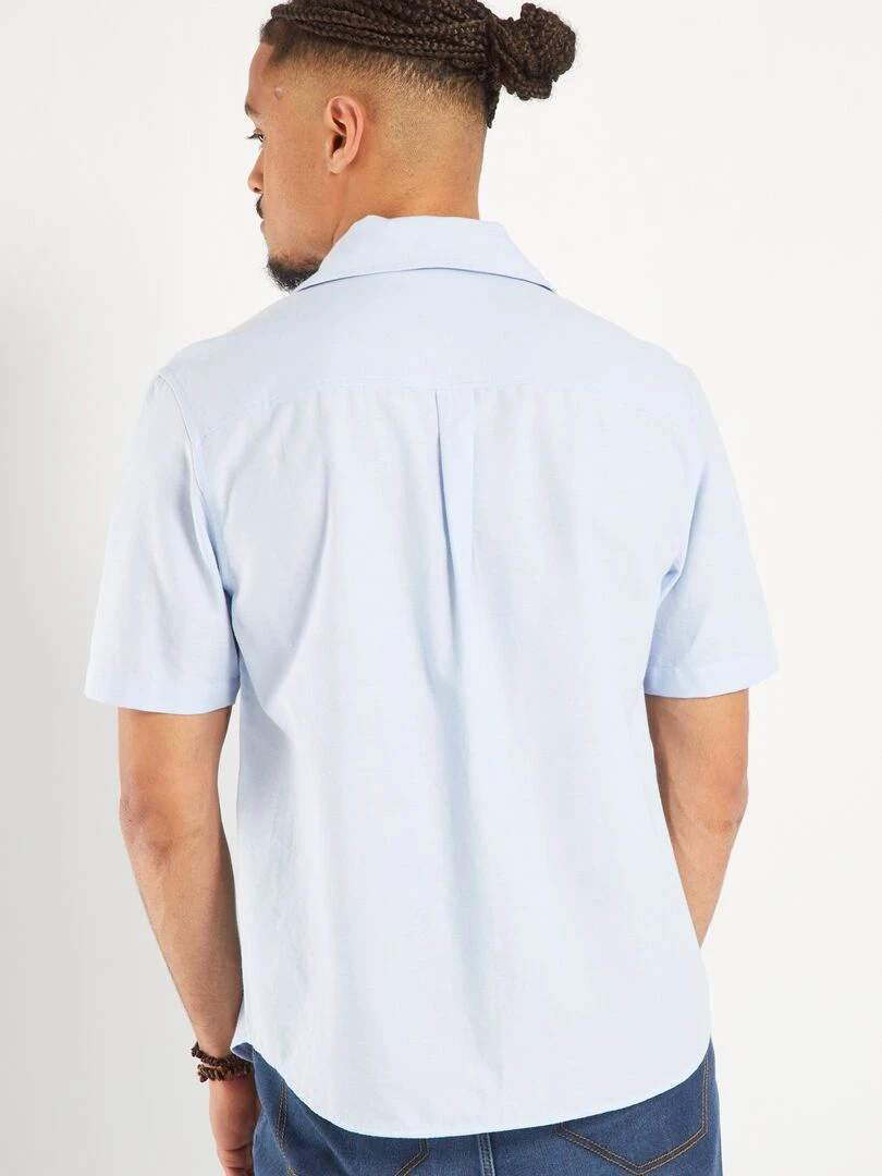 Chemise droite unie   So Easy   Bleu