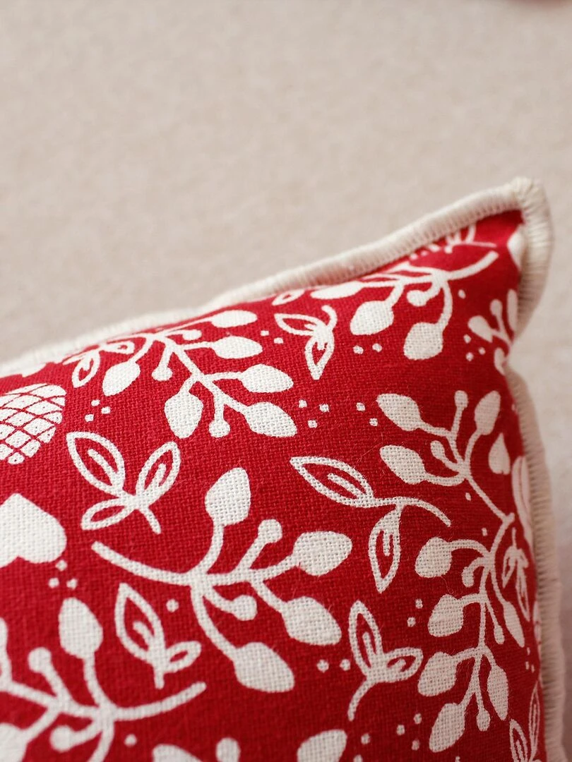 Coussin montagne chic déhoussable Rouge