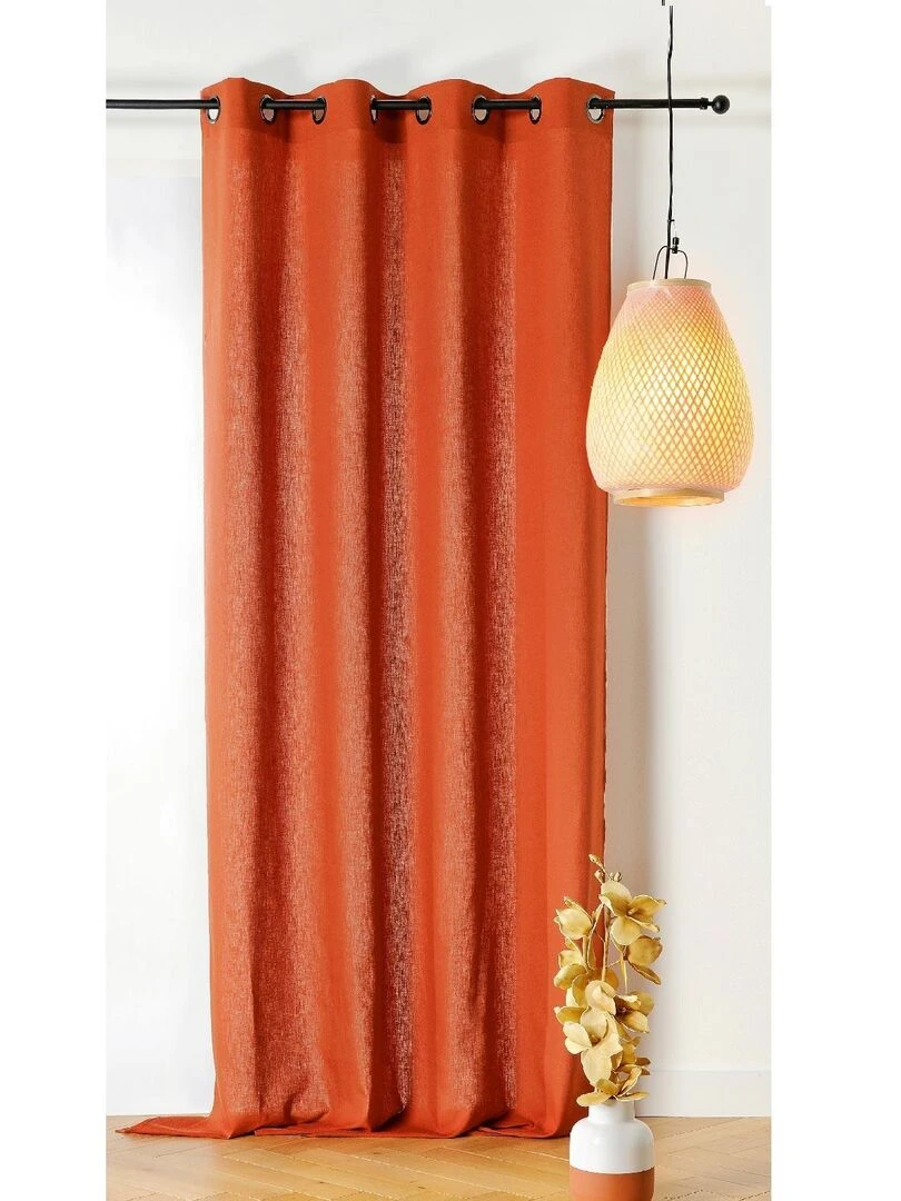 Rideau tamisant en poly/lin Orange