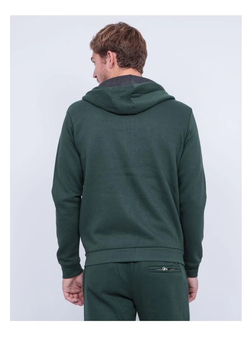Sweat zippé capuche WAMIN Vert