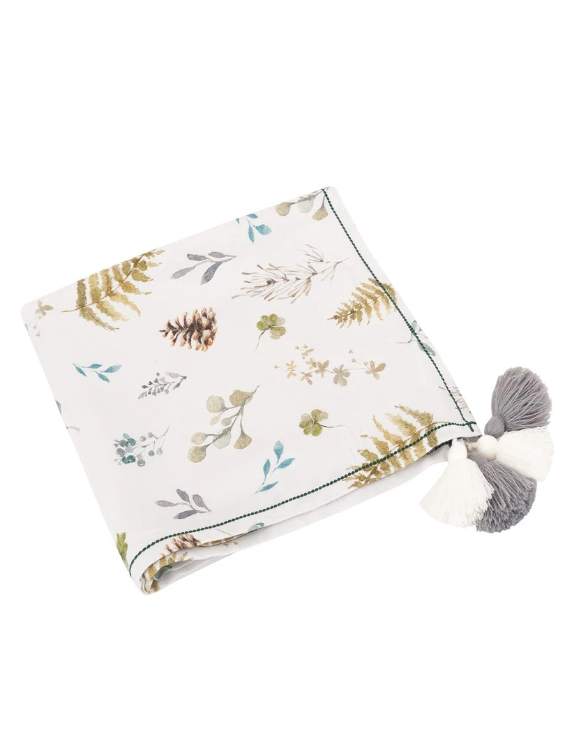 Maxi Lange Couverture À Pompons En Bambou Natura N/A