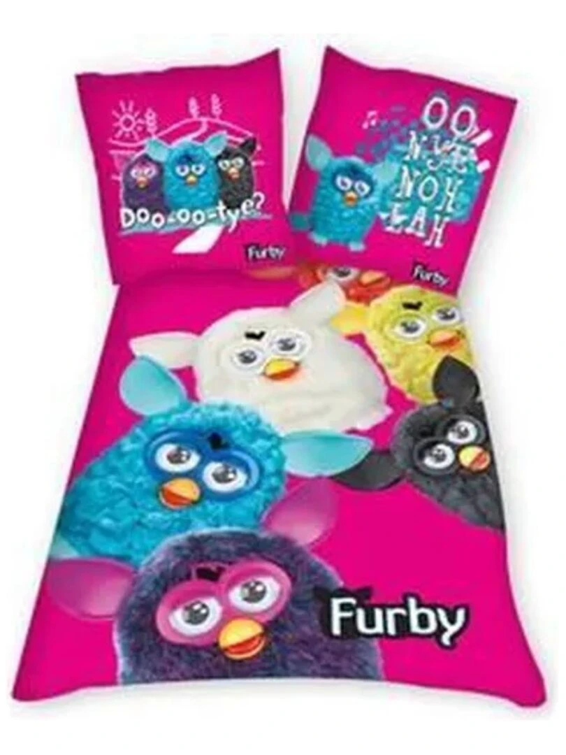 Housse de couette + taie Furby Rose