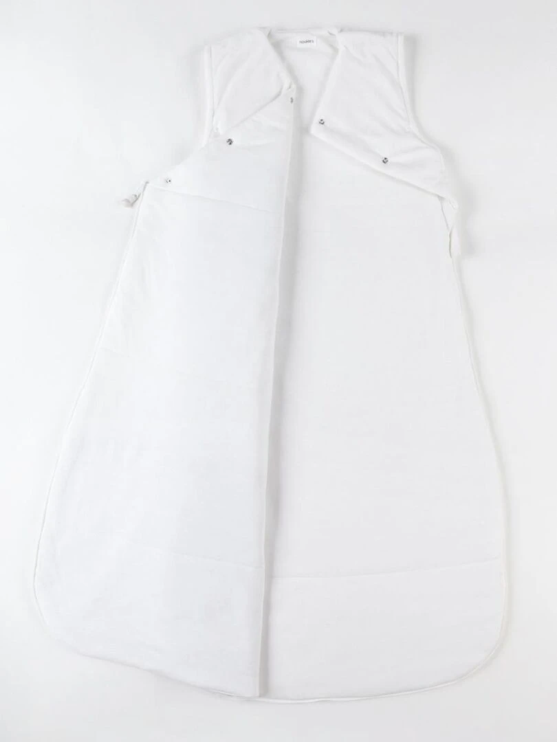 Gigoteuse 100 cm Babou en Veloudoux écru/gris clair Blanc
