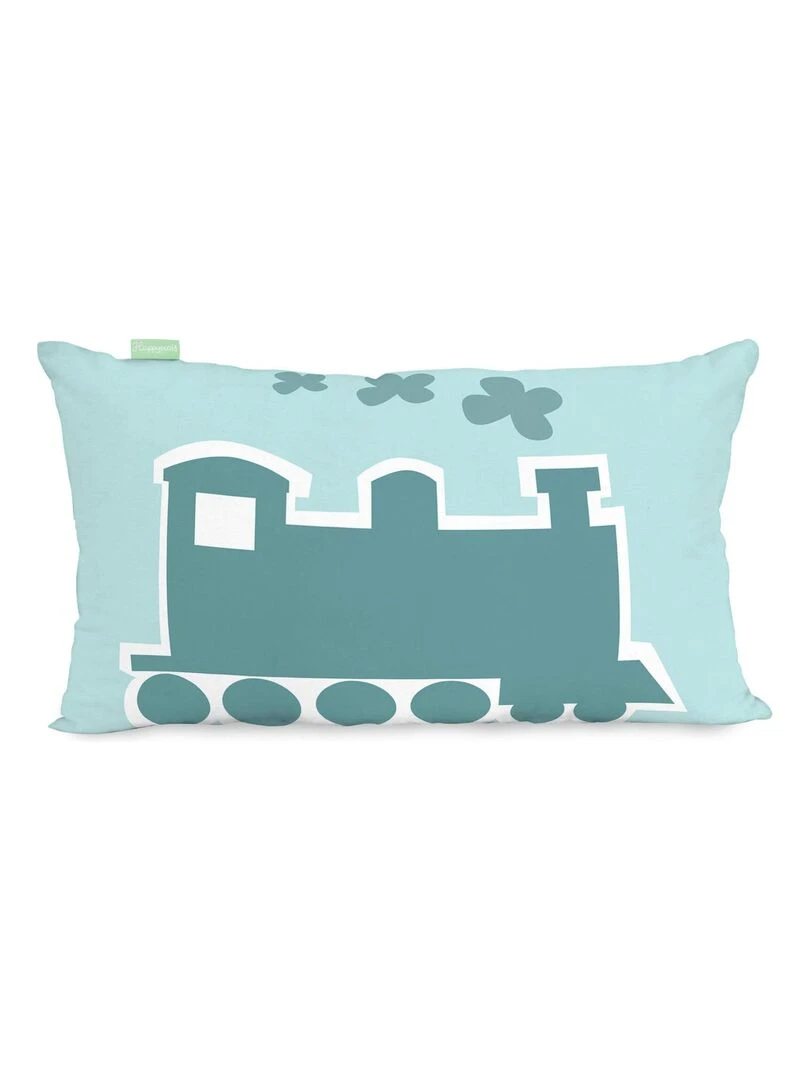 Housse de coussin Train "Happyfriday"   Blanc