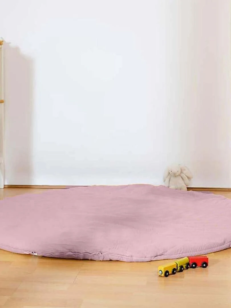 Tapis d'Eveil Havane en Coton Bio Rose Rose