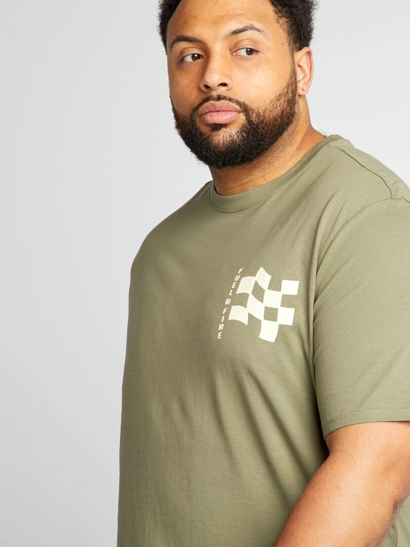 T shirt en maille jersey   Kaki