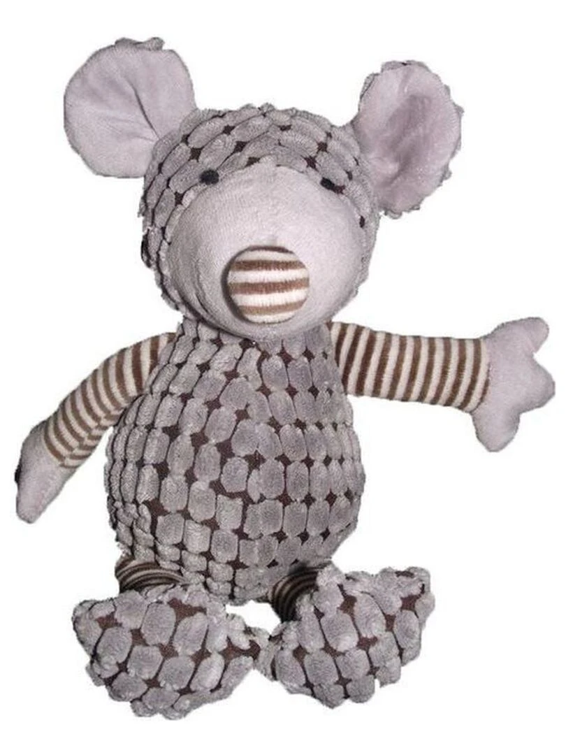 doudou Histoire d'ours Souris Gris 25cms Vagabond Pantin Gris