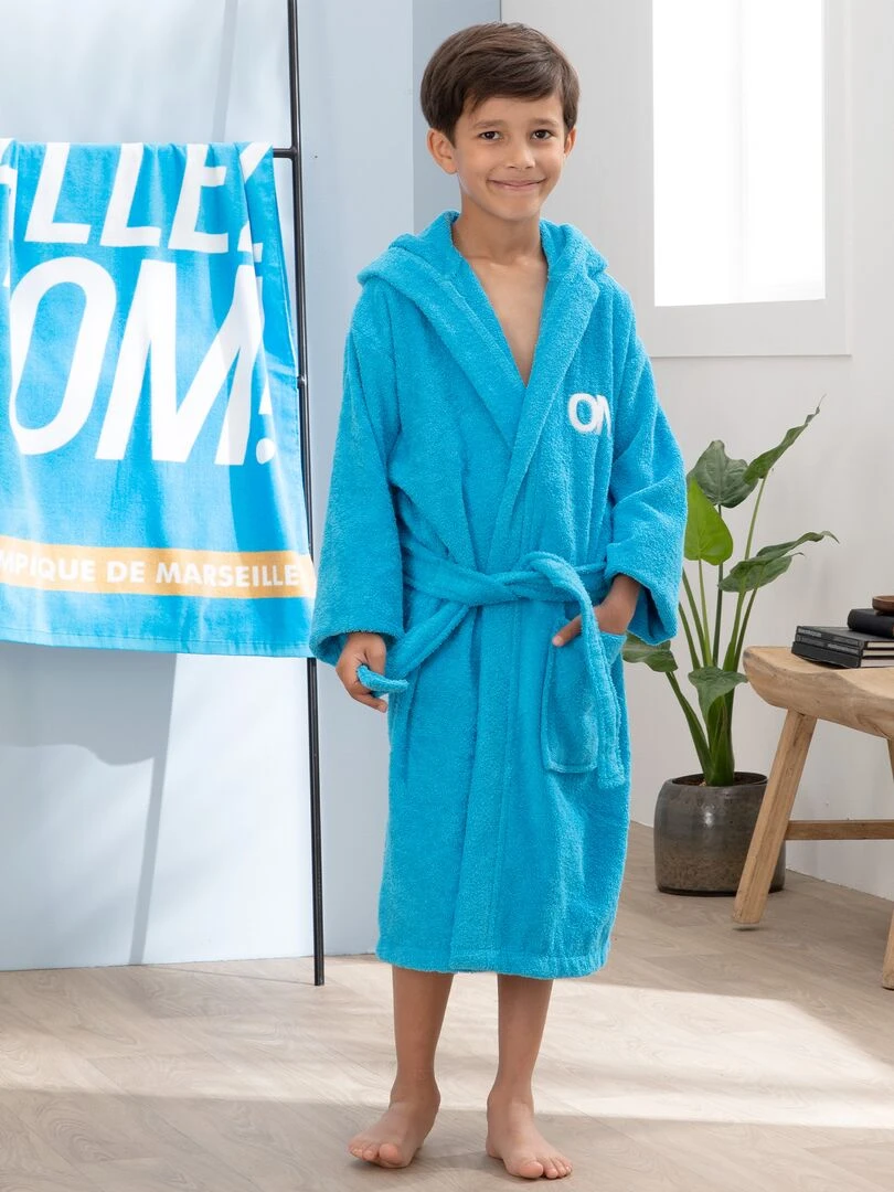 Peignoir de bain 'OM' Bleu