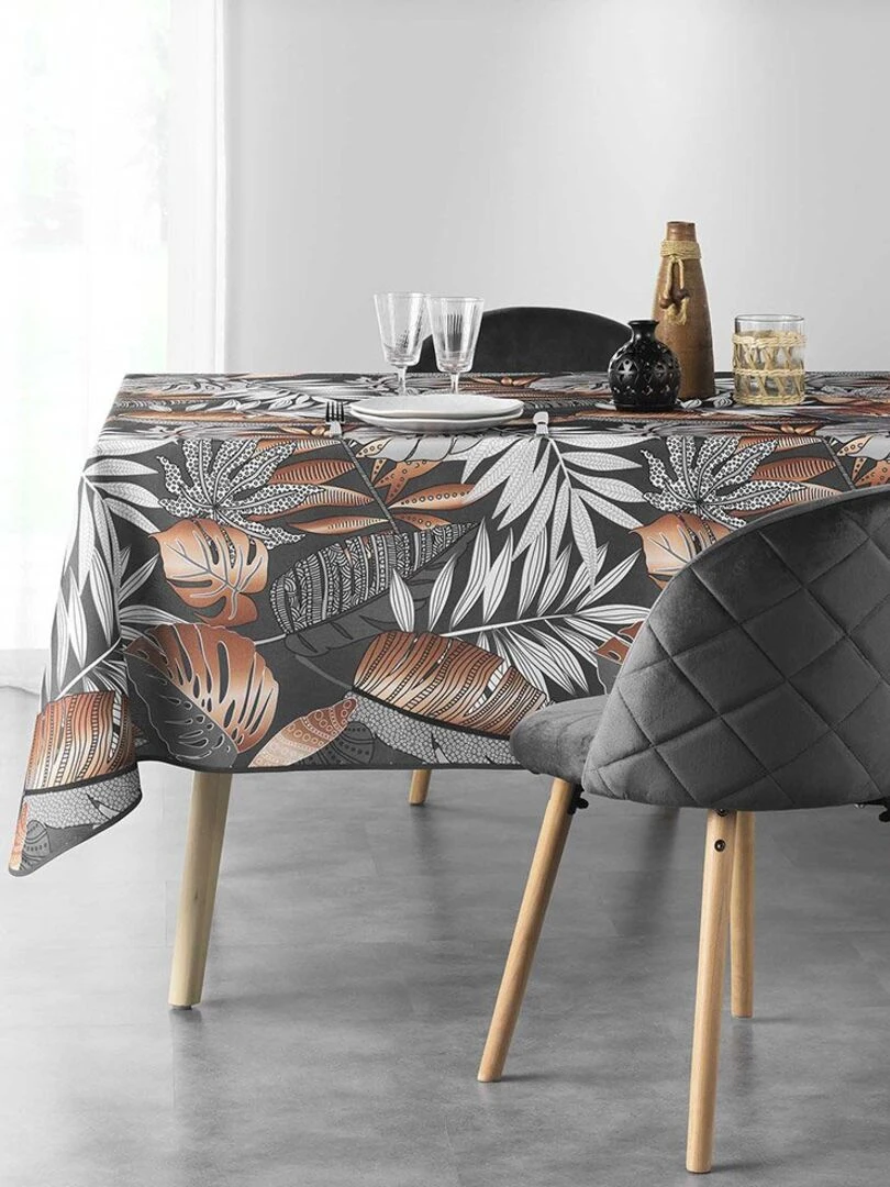 Nappe antitache rectangulaire 150x240 cm Alianor anthracite   Gris