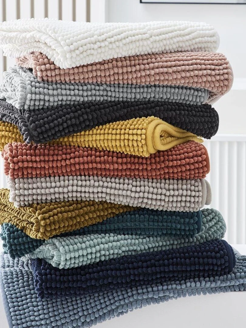 Tapis de bain Bubble uni 'ESSENTIAL' 'TODAY'   Bleu ardoise