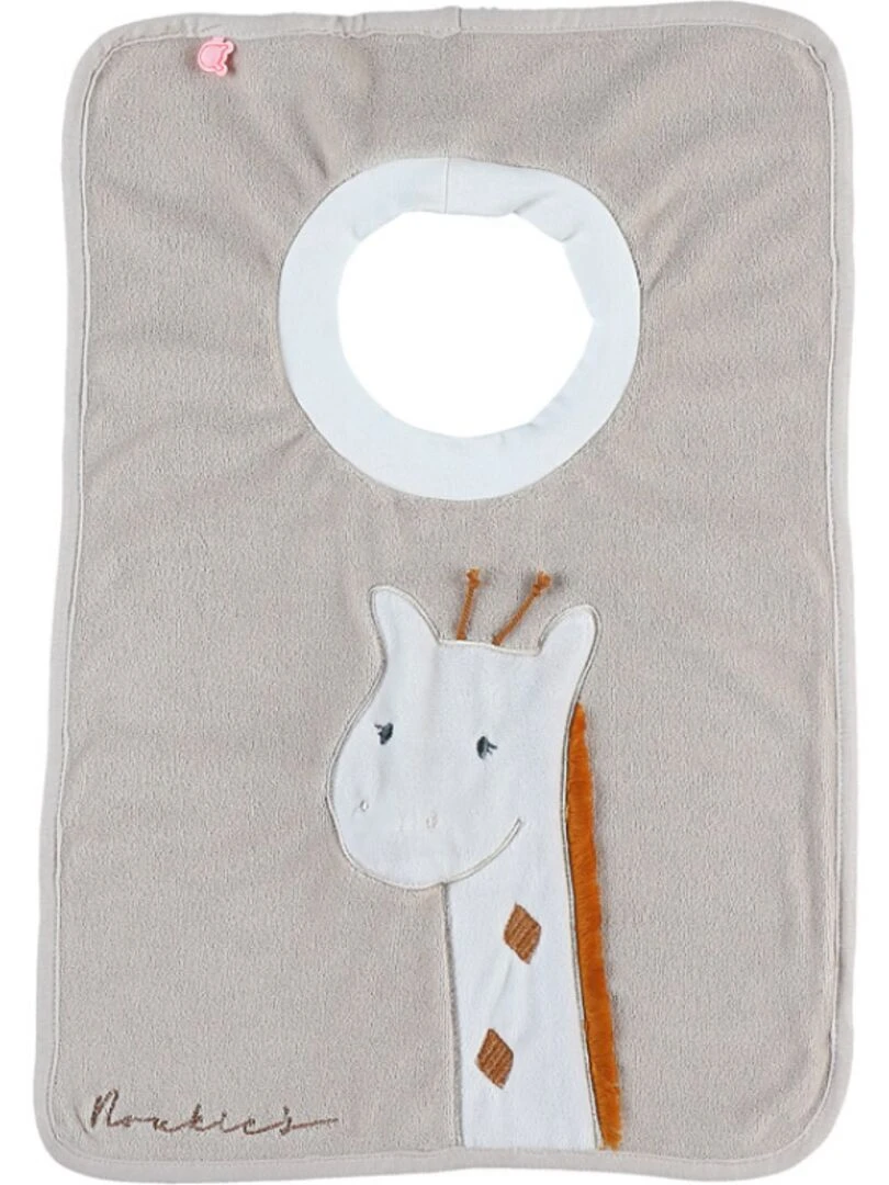 Bavoir Passe tête En Éponge Funny Tiga La Girafe Tso Beige