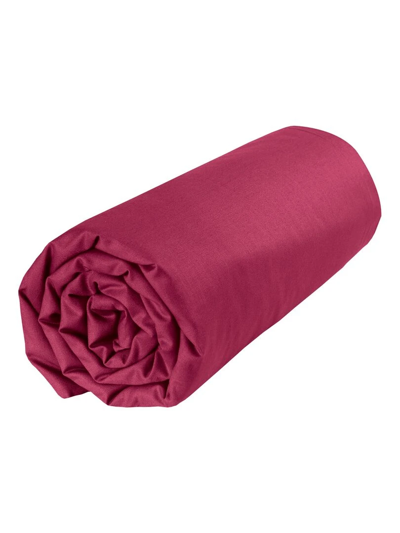 Drap dousse lit bébé 60x120 cm 100% coton Bio 'P'tit Basile' Violet prune