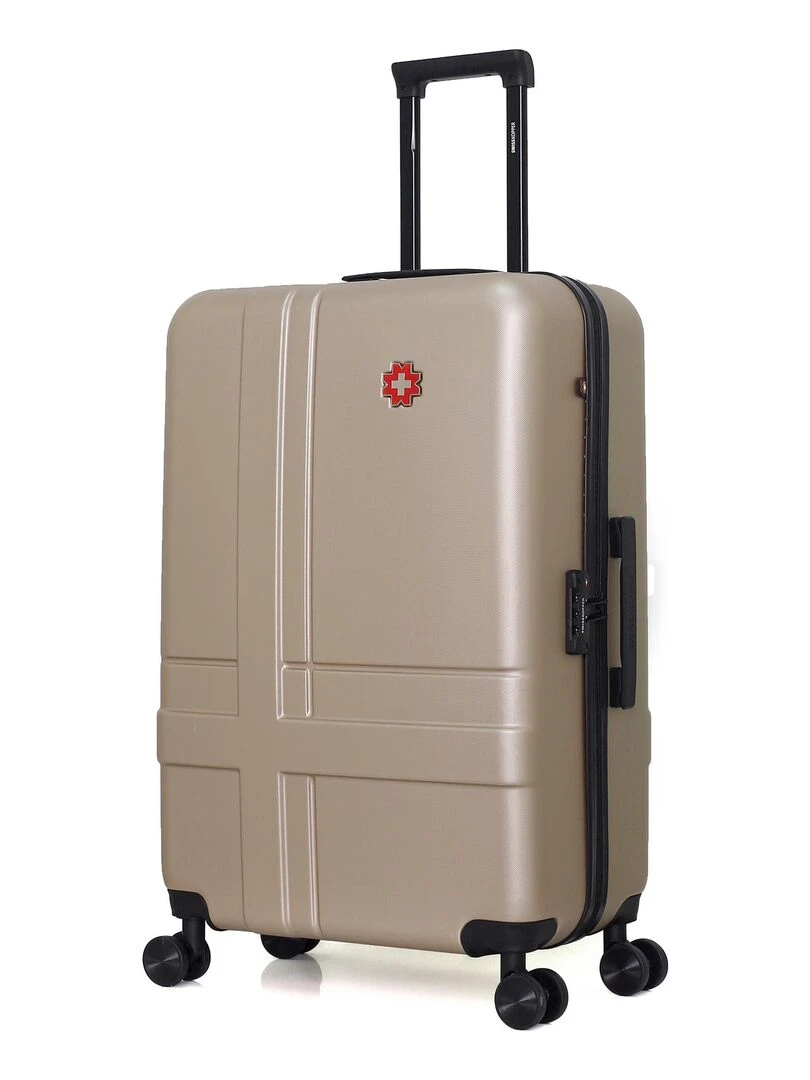 SWISS KOPPER VALISE GRAND FORMAT ABS USTER 4 ROUES 75 CM Beige