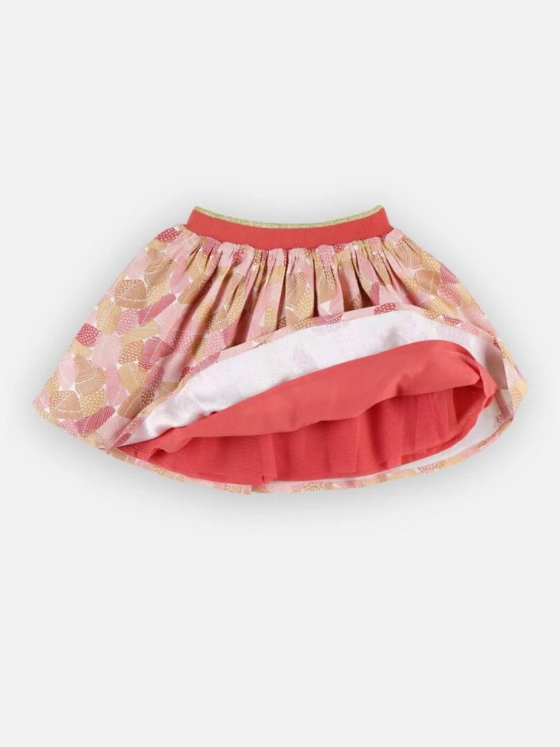 Jupe réversible évasée  rose/rouge   Noukie's   Rose