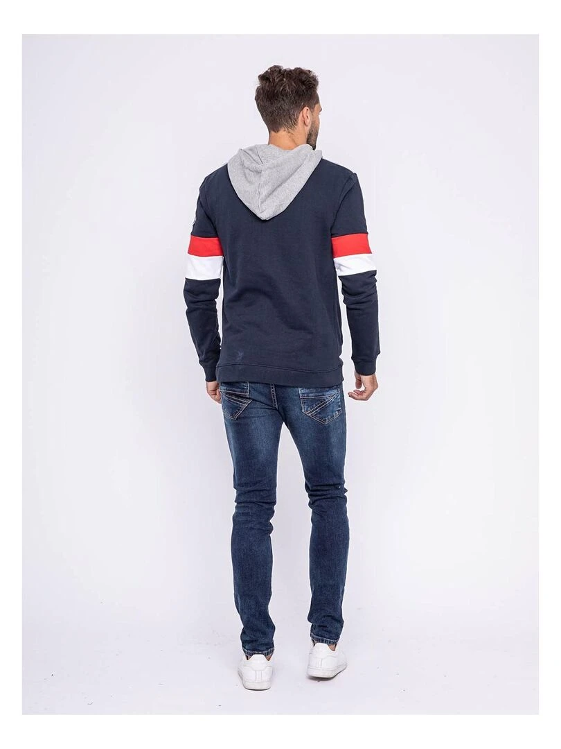 Sweat capuche pur coton WIKO Bleu marine
