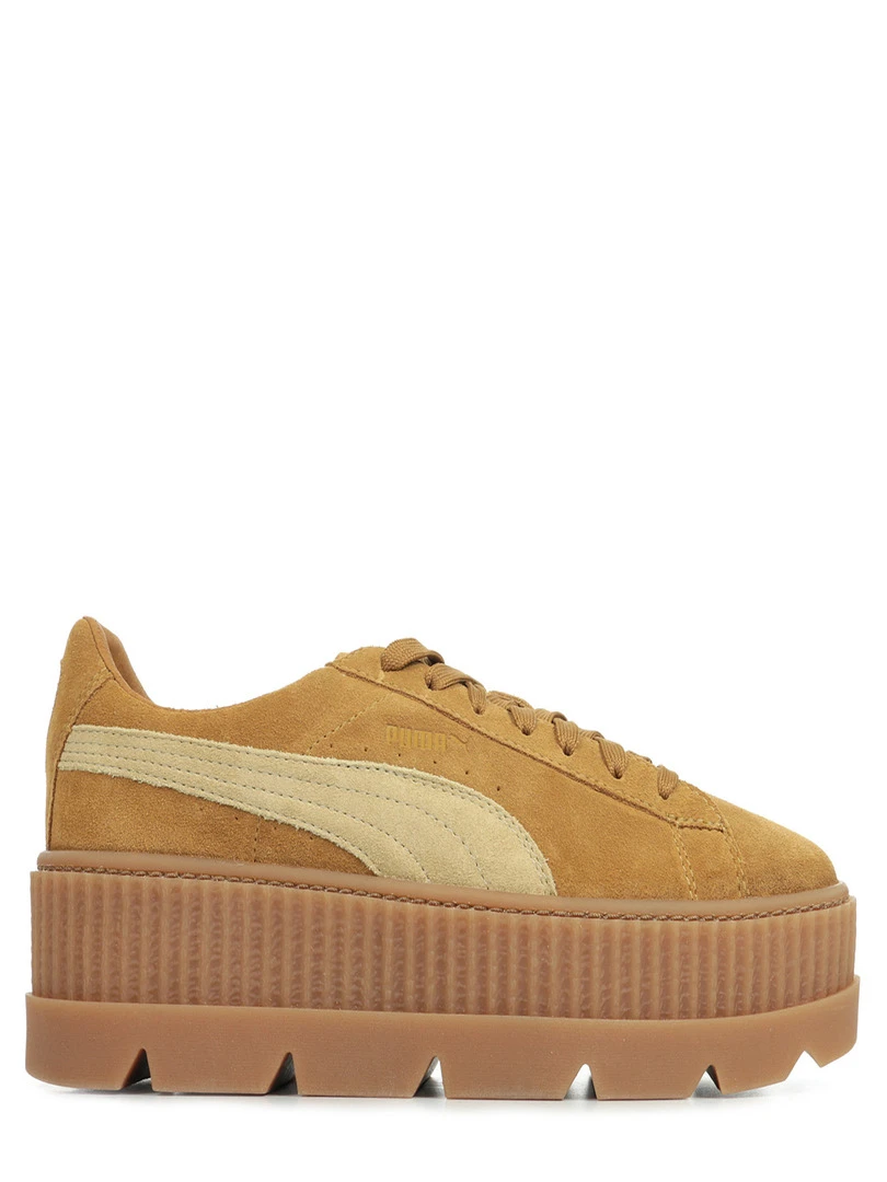 Baskets Rihanna Cleated Creeper Suede Marron